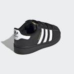 adidas Originals Kids Superstar Sneaker, Black/White