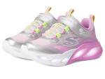 SKECHERS Girls Cosmic Glow Sneakers, Silver/Multi 13