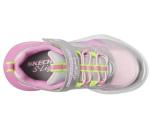 SKECHERS Girls Cosmic Glow Sneakers, Silver/Multi 13