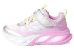 SKECHERS Girls Cosmic Glow Sneakers, Silver/Multi 13