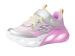 SKECHERS Girls Cosmic Glow Sneakers, Silver/Multi 13