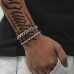 Stylish Silver Cuban Link Bracelet for Men