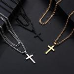 Yooblue Men's Stainless Steel Cross Necklace