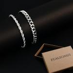 Stylish Silver Cuban Link Bracelet for Men