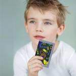 Leehoom Kids Black Gamepad Trifold Wallet