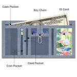 Leehoom Kids Black Gamepad Trifold Wallet