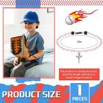 Glenmal Baseball Cross Necklace for Boys and Men