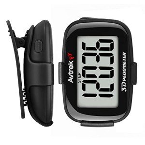 AVTREK 3D Clip-On LED Pedometer for Walking
