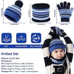 Kids Winter Beanie Hat, Scarf, and Gloves Set