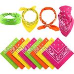 12 Pack Unisex Cowboy Bandanas for Parties
