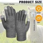 Alpaca Wool Touch Screen Winter Gloves - 2 Pairs