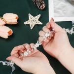 Tanfeine Silver Flower Girl Headband with Pearls