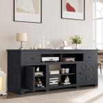 YITAHOME Black TV Stand for 75/80 Inch TVs