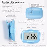 AVTREK 3D Clip-On LED Pedometer for Walking