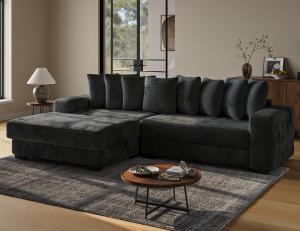 110" L-Shaped Modular Sofa with Chaise Lounge