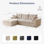 MAXYOYO 104" L Shaped Modular Sectional Sofa