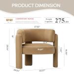 Set of 2 Modern Velvet Accent Chairs