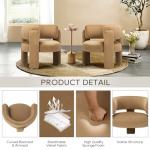 Set of 2 Modern Velvet Accent Chairs