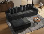 110" L-Shaped Modular Sofa with Chaise Lounge