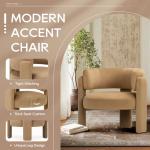 Set of 2 Modern Velvet Accent Chairs