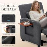 Convertible Sleeper Chair with USB and Table