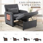 Convertible Sleeper Chair with USB and Table