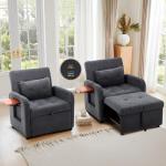 Convertible Sleeper Chair with USB and Table