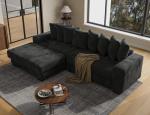 110" L-Shaped Modular Sofa with Chaise Lounge