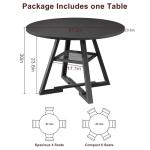 Jocoevol 47" Round Dining Table for 4
