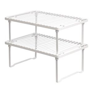 Stackable Metal Kitchen Storage Shelves - Set of 2
