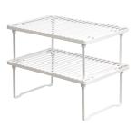 Stackable Metal Kitchen Storage Shelves - Set of 2