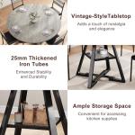 Round Dining Table for 4 - Space Saving Design