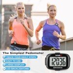 AVTREK 3D Clip-On LED Pedometer for Walking