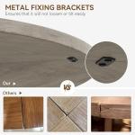 Large Grey Round Dining Table for 4-6