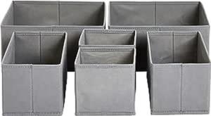 Amazon Basics Cloth Drawer Organizer Boxes - Set of 6