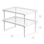 Stackable Metal Kitchen Storage Shelves - Set of 2