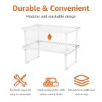Stackable Metal Kitchen Storage Shelves - Set of 2