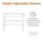 Stackable Metal Kitchen Storage Shelves - Set of 2