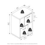 Furinno Viola 4-Tier Storage Shelf with Bins