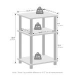 Furinno 3-Tier Open Storage Nightstand, 2-Pack