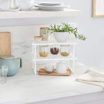 Stackable Metal Kitchen Storage Shelves - Set of 2