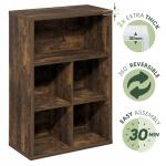 5-Cube Storage Organizer Bookshelf in Amber Pine