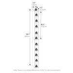 Furinno Fulda 10-Tier Space-Saving Bookshelf