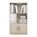 Furinno 3-Tier Open Shelf Bookcase with Doors