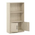 Furinno 3-Tier Open Shelf Bookcase with Doors
