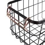 Amazon Basics Stackable Metal Wire Storage Baskets, 2 Pack