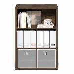 5-Cube Storage Organizer Bookshelf in Amber Pine