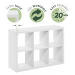 Furinno 6-Cube Decorative Storage Organizer, White