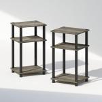 Furinno 3-Tier Open Storage Nightstand, 2-Pack
