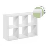 Furinno 6-Cube Decorative Storage Organizer, White
